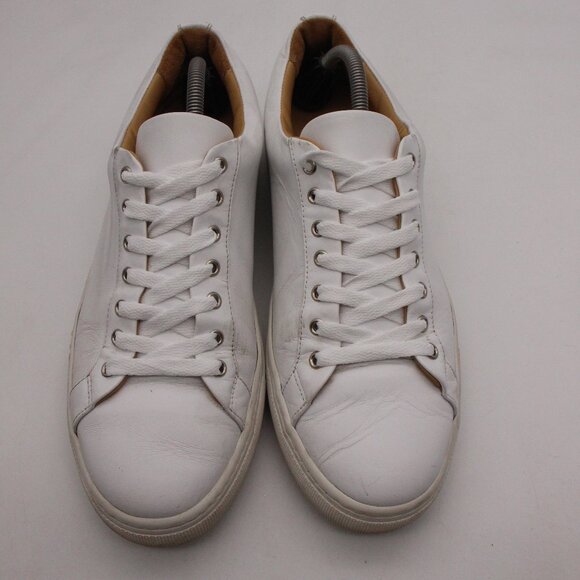 Thursday Everyday Premier Men's Size 11 White Leather Low Top Casual Sneakers - Picture 2 of 9